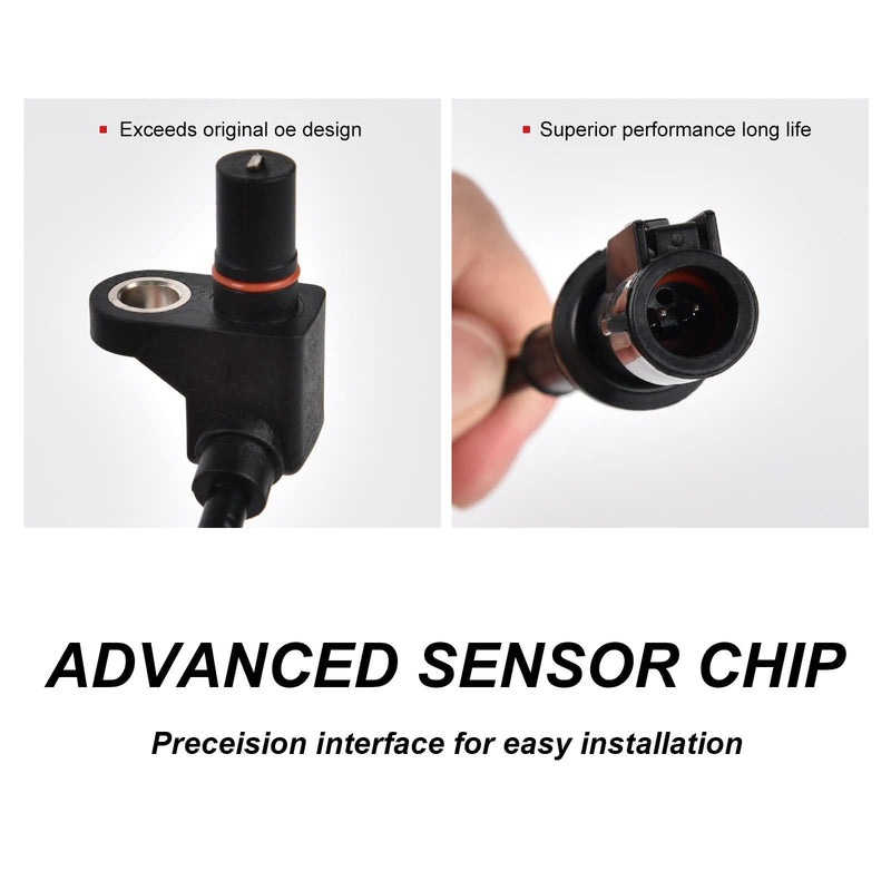 SPEEDWOW 2Pcs ABS Wheel Speed Sensor Front Left Right for Ford Excursion (2000-2005), F-250 F-350 F-450 F-550 Super Duty (1999-2004) F650 F750 F800 Replace#OE 197 5S6024 SU7557 BRAB68 F81Z2C204BA