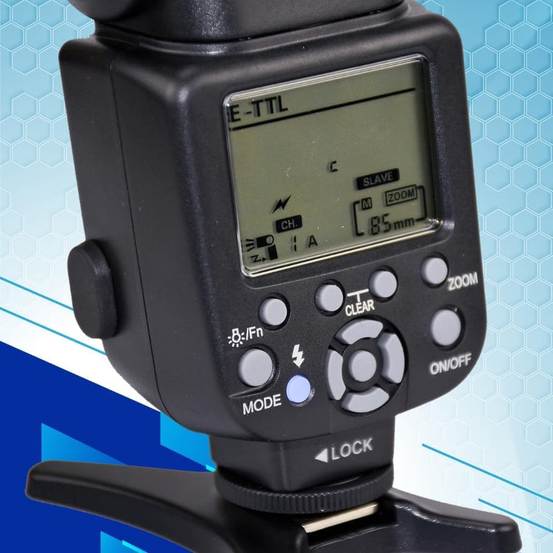 Ultimaxx’s Professional TTL Flash with LCD Display & Cases for Canon EOS 5DS 5DSR 5S Mark IV 5D Mark IV 6D 6D Mark II 7D 77D 90D M5 M50 R RP Rebel SL3 SL2 T8i T7 T7i T6i T6s T6 T5i T5 T4i T3i & More