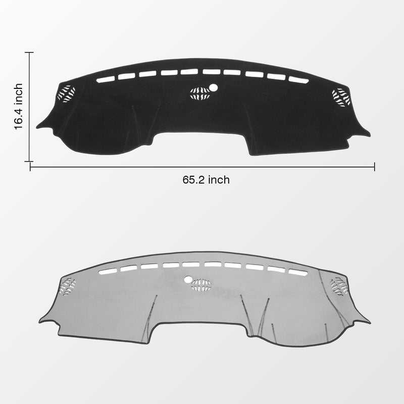 KUST Car Dash Cover for Dodge RAM 1500 2500 3500 2019-2024 2025 2026 Non-Slip Interior for Dodge RAM Accessories Center Console Dash Cover Custom Fit Dash Mat Sunshade Windshield Glare Black Dash Cover for Dodge RAM 1500 2019-2026