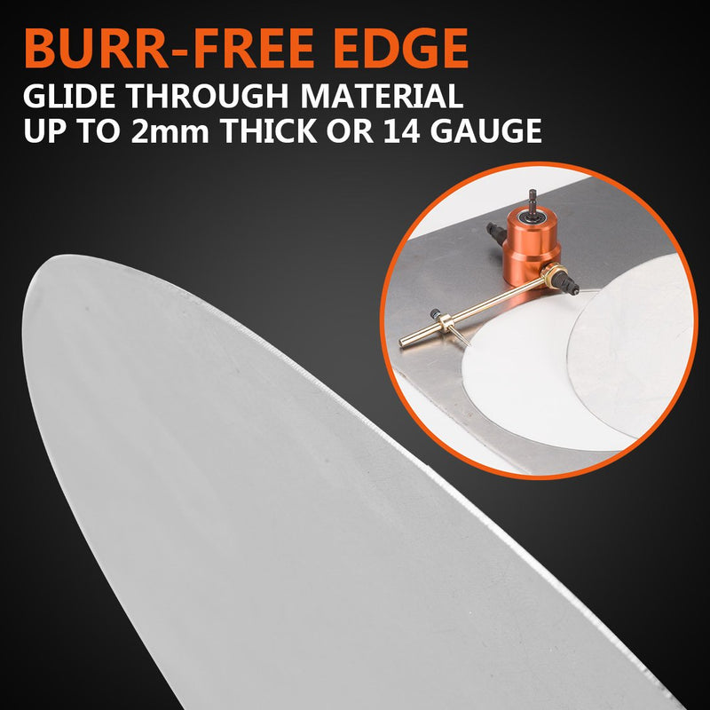 Dicfeos Double Head Sheet Metal Cutter, Versatile Nibbler Drill Attachment for Straight Curve and Circle Cutting, Maximum 14 Gauge Steel, Perfect for Home DIY and Car Repair Gold