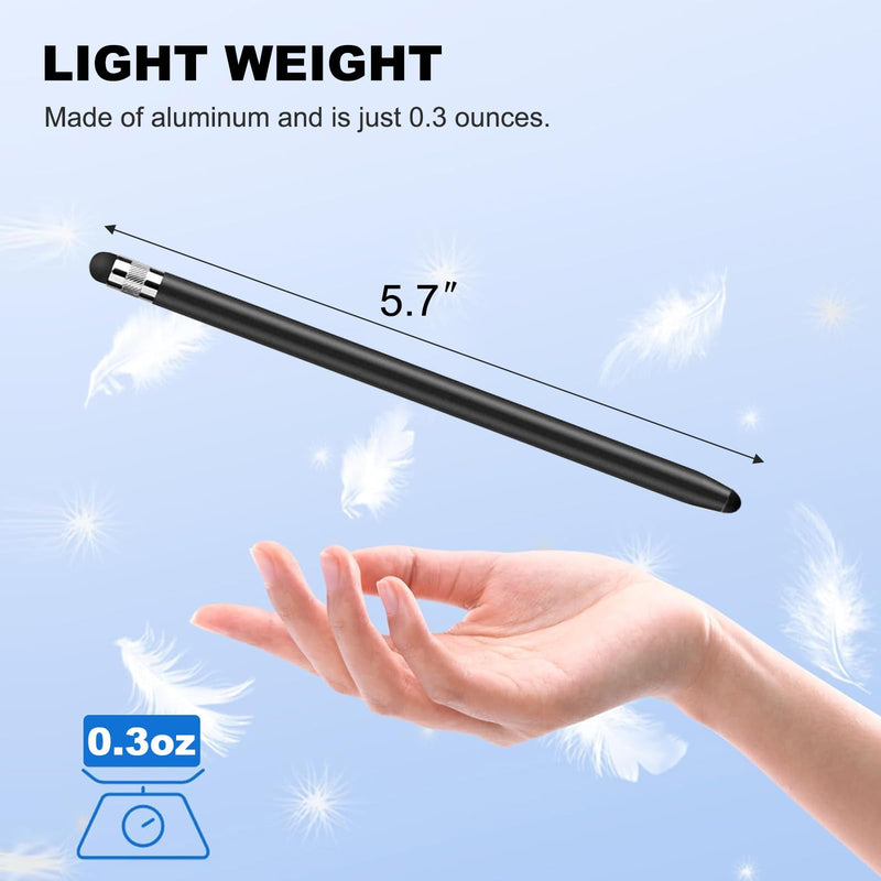 4 Pcs Stylus Pen for Touch Screen, Work for iPad/iPhone/Android Tablets, Stylus 2-in-1 Sensitivity and High Precision, Compatible with All Touch Screens