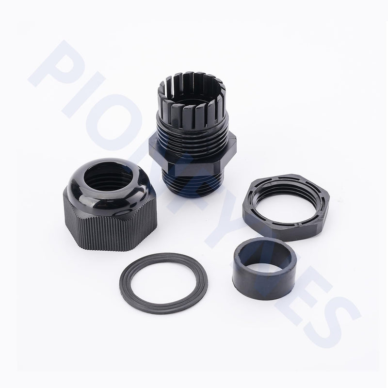 50PCS 1/2'' NPT Cable Gland Waterproof Adjustable 6-12mm/0.24-0.47inch Nylon Cable Glands Joints with Gaskets (1/2'', 50PCS) 1/2'' NPT 50pcs