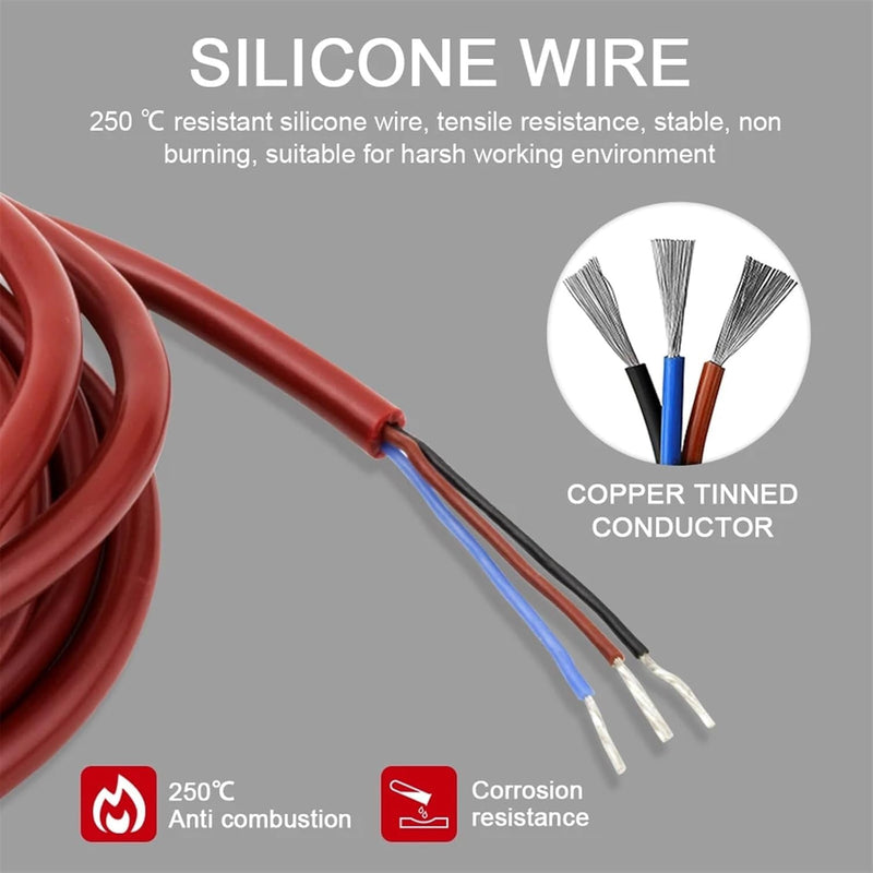 Waterproof M12 Inductive Proximity Sensor 200°C High Temperature Resistant Switch detetionMetal Induction 4mm 24V DC, Normally Open (NO, M12) NO