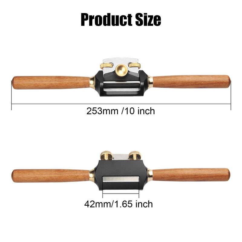 TOOLCOOL Adjustable Spokeshave Hardwood Handle Spoke Shave For Woodworking (Round Base) Round Base