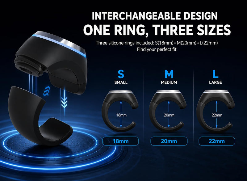 TikTok Scrolling Ring for Phone,Wireless Camera Shutter | Touch & Button Controller, Bluetooth Camera Remote Control Compatible with DJI Osmo Action, Insta360 & GoPro Black