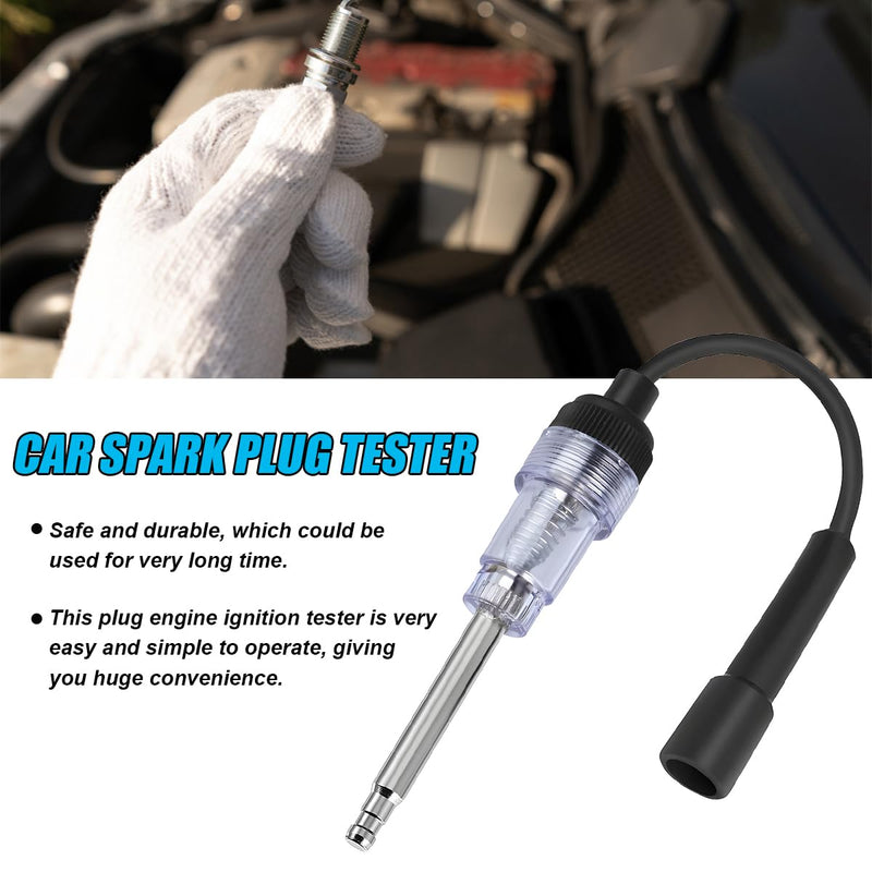 2PCS Car Inline Spark Plug Tester, Auto Straight Boot Engine Ignition Tester Light, Vehicle Engine Ignition Spark Plug Light Checker Accessories, Universal for RV, SUV, Trucks