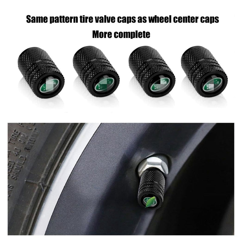 4PCS Wheel Center caps with Same Logo tire Valve caps Compatible with Rover Original Vehicle Replacement 2.5in/63mm Center Wheel hub Rim Cover LR