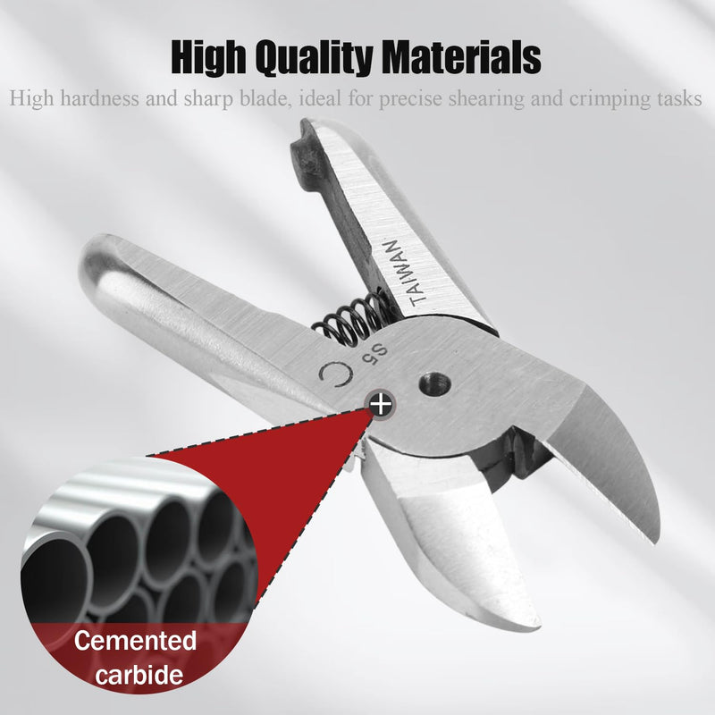 Pneumatic Wire Cutter, Wire Cutter, Air Pneumatic Nipper Shear Cutter Heads, Pneumatic Cutter Head Replacement Air Scissors Head Fit for Hs20 Pneumatic Cutter(S5)