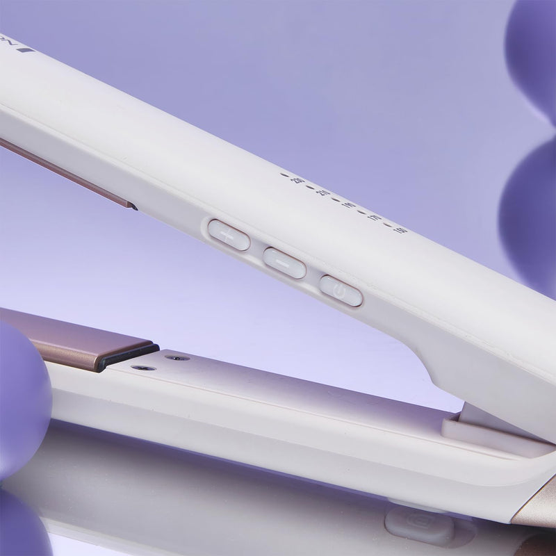 Remington Almond Allure Hair Straightener, 31 cm, Extra-Long Plates, S4807 | Advanced Ceramic Plates Infused with Almond Oil, curved design for curls & waves, worldwide voltage