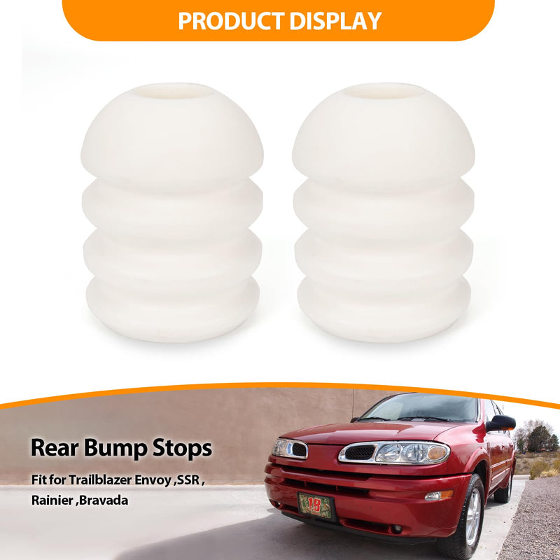 Rear Suspension Bump Stops Compatible with 2002-2009 Trailblazer, Envoy, Rainier, Bravada, Chevy SSR, Rear Axle Bumpers Replaces 1515A-A9695 (2 Pack)