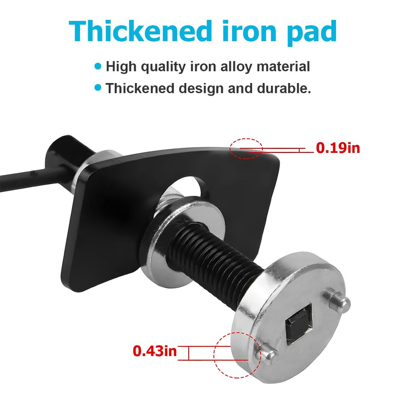 Car Brake Piston Wind Back Tool, Automotive Brake Caliper Piston Rewind Kits, Right Handle Set Vehicle Rare Brake Pad Replacement Tools, Universal for RV, SUV, Truck