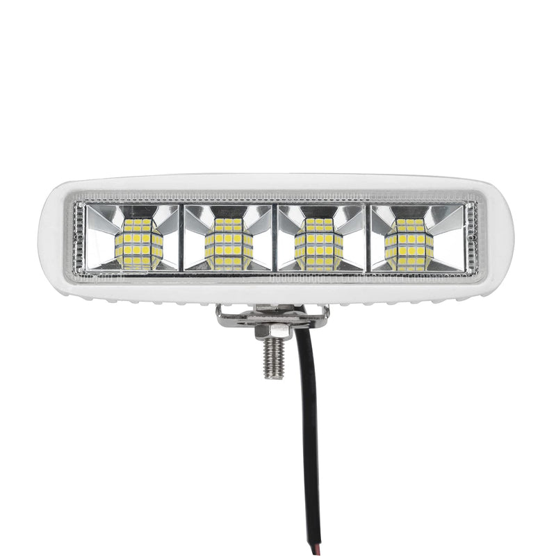 Young Marine Waterproof 6" 72W LED Boat Spotlights - 4000LM, 120 Flood Light, 2 Pack, 12/24 V White