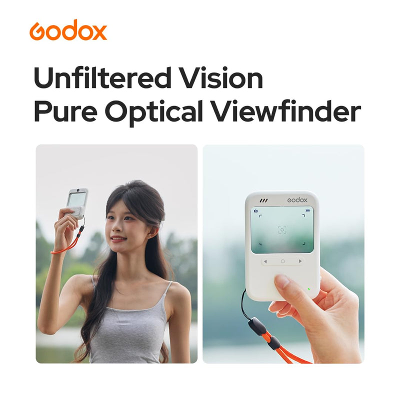 GODOX C100 Transparent Viewfinder Camera, 65g Ultra-Light Translucent Screen, 4 Aspect Ratios, Light Meter, OTG Transfer, Portable Viewfinder Camera