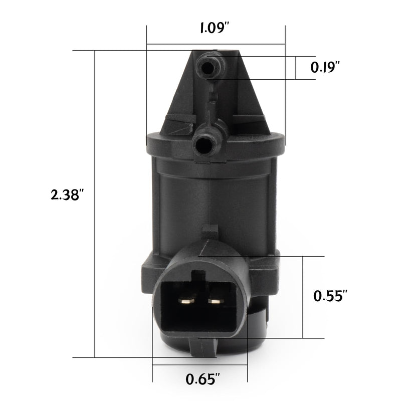 4x4 4wd disengage Actuator automatic hub locking vacuum soleniod Emission EGR Valve Control Solenoid Motor compitable with Ford F-150 250 350 450 550 6L3Z9H465B 13MM CONNECTOR Width Black