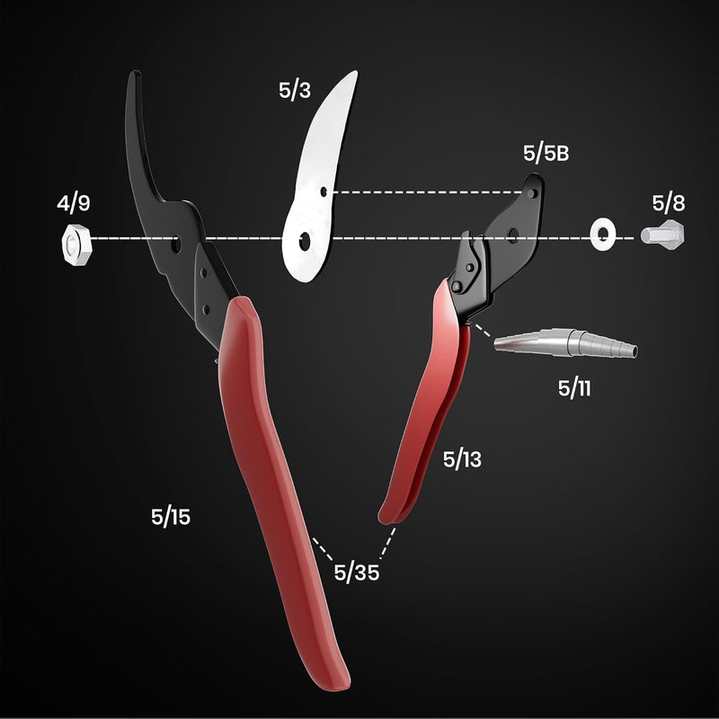 Pruning Shears – 8.9” Heavy Duty Gardening Scissors, Professional Bypass Pruners for Gardening, 1” Cut Capacity, Sharp Garden Clippers for Plants, Branches & Flower CLASSIC MAJOR 1.0