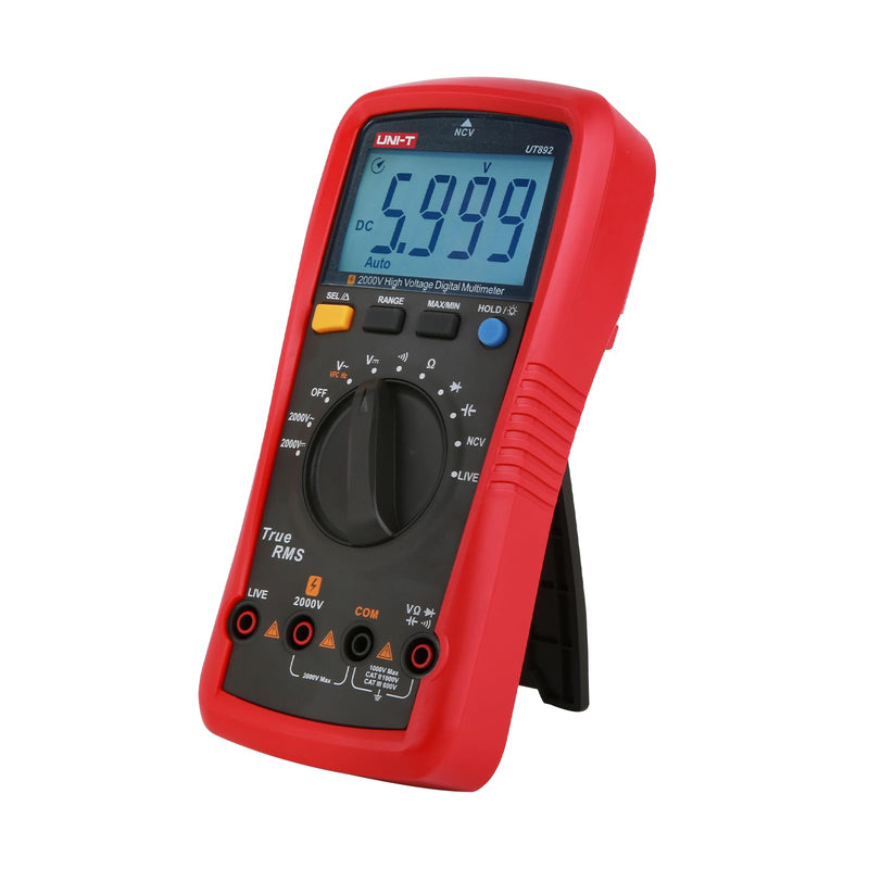 UNI-T UT892 2000V AC/DC High Voltage Digital Multimeter Features VFC Mode Built-in NCV 6000 Counts True RMS