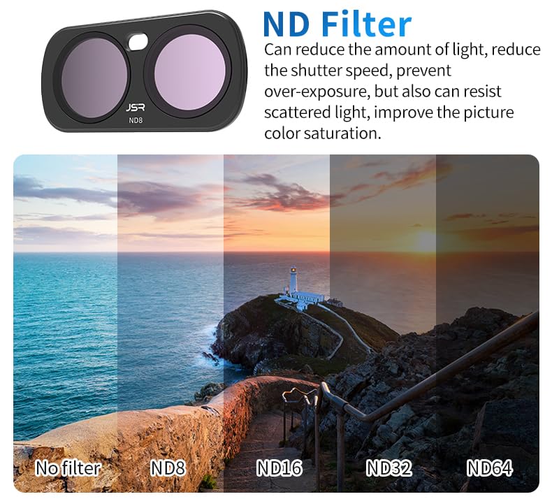 Coyktonty Filter Kit for Insta360 Luna Ultra Accessories,HD Optical Glass, Multi-Coated, Aluminum Frames (Star+CPL+ND8+ND16+ND32+ND64+Night+Black 1/4) STAR+CPL+ND8+ND16+ND32+ND64+NIGHT+Black 1/4