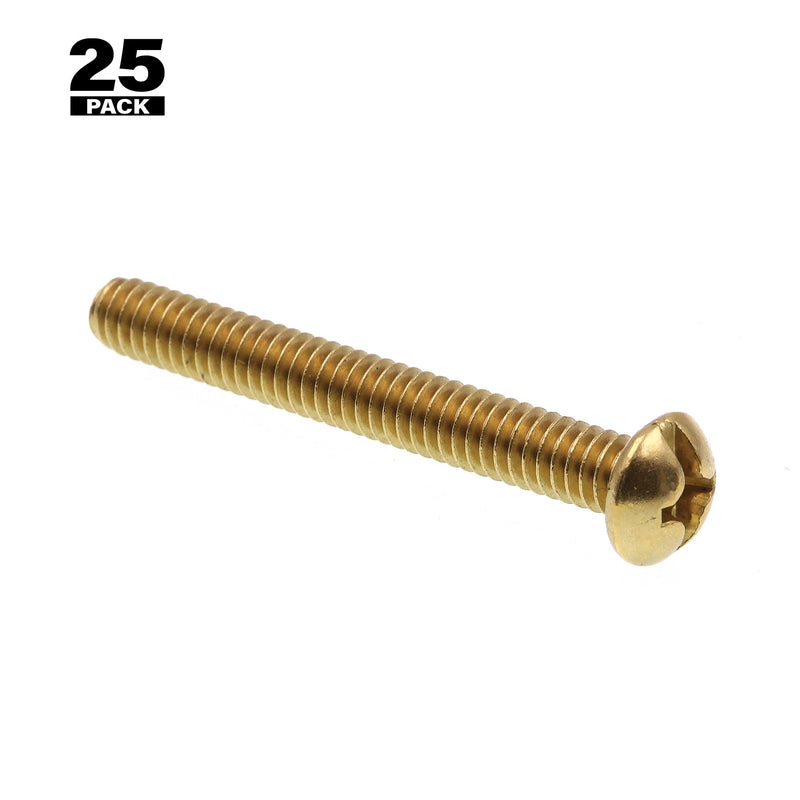 Prime-Line 9005585 Machine Screws, Round Head, Phillips/Slotted Combination Drive, 1/4-20 x 2 in. (25 Pack) 25 Pack