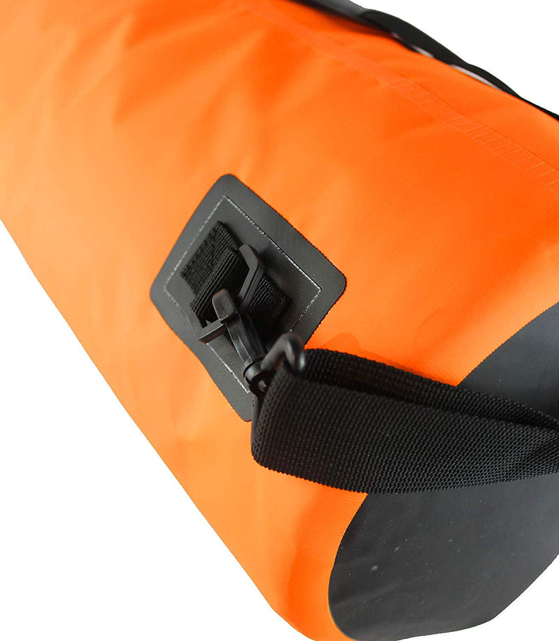 Enthusiast Gear Dry Bag 15L – Waterproof Floating Roll Top Dry Sack for Kayaking, Boating, Camping & Beach – Includes Quick Dry Microfiber Towel (Orange) Orange