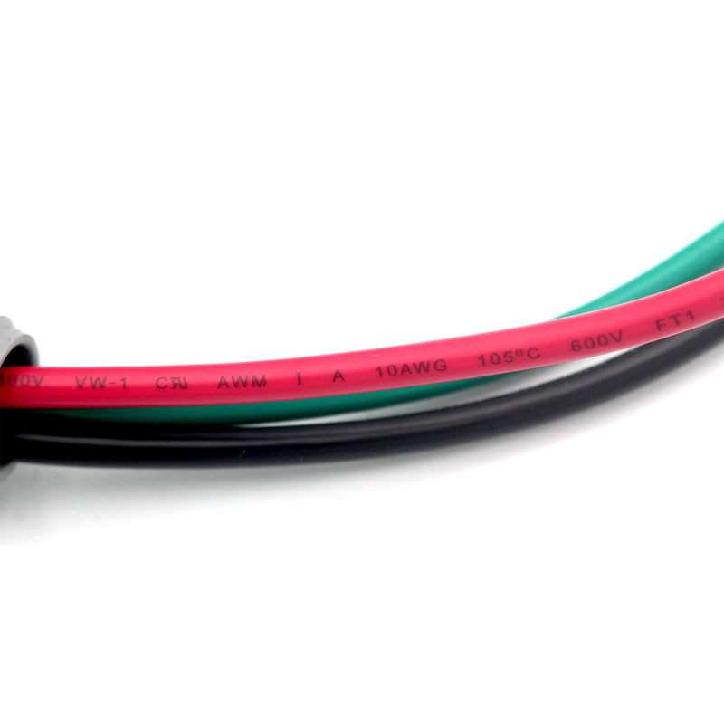 TAUROX 1/2Inch 3 Conductor 10 Gauge Electrical Wires Liquid Tight Conduit Wire with Ground Nonmetallic Flexible Conduits AC Disconnect Box Outdoor Electrical Whip Kit Power Whips Assembly(4FTx1/2Inch) 4FT
