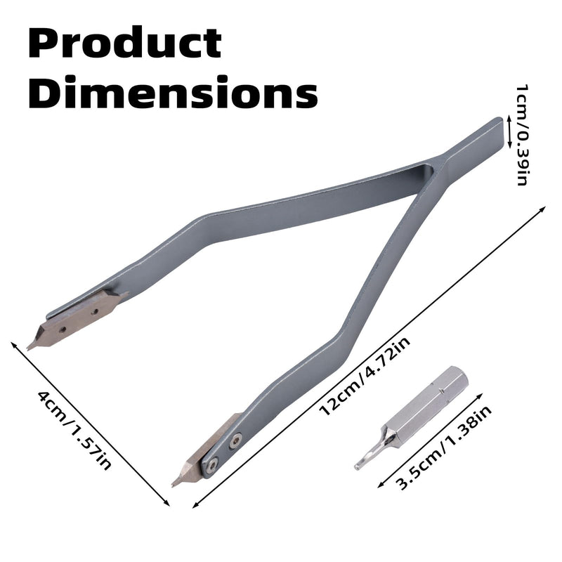 Watch Spring Bar Tweezers, Alloy Steel Y-Shaped Spring Bar Repair Tool Accessories with Screw for Watch Strap Band Replacing & Bracelet Link Chain Length Adjusting
