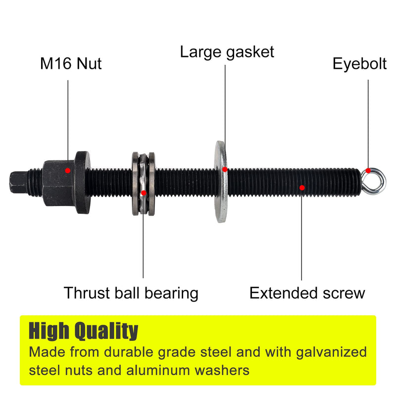 3mirrors Harmonic Balancer Installer Crank Compatible with GM 1997-Up LS Engines, Crankshaft Installation Crank Pulley Installer w/Thrust Bearing w/Lifting Hook
