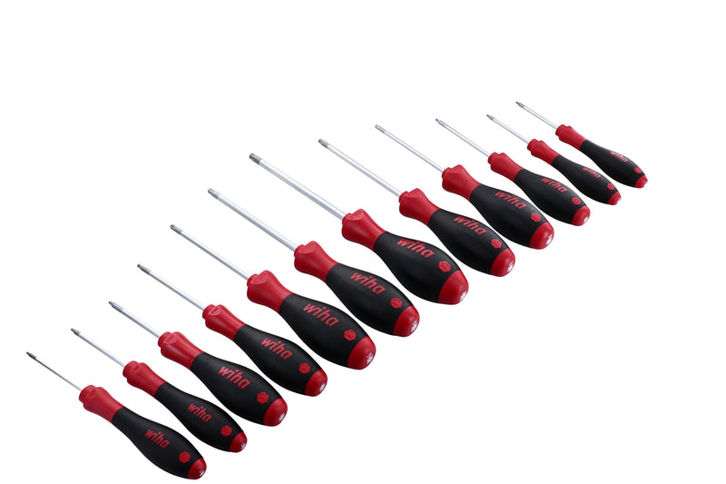 Wiha 36267 Torx Screwdriver Set, 12 Piece, T5–T40, SoftFinish Ergonomic Handle