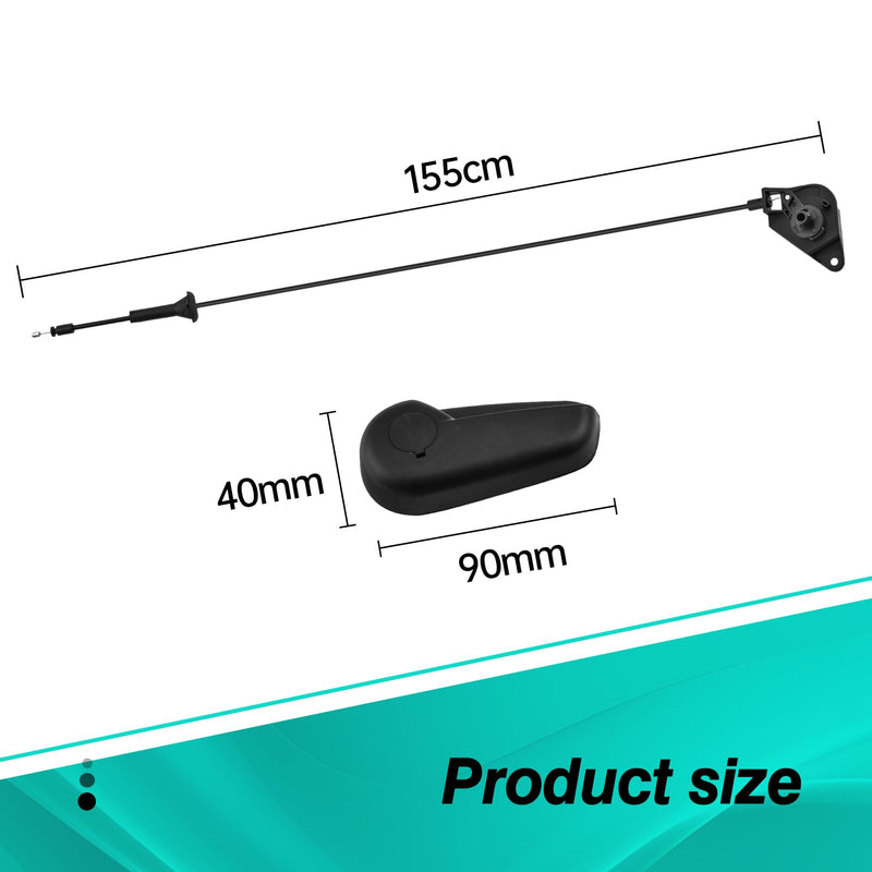 Hood Release Cable Pull Handle Assembly Compatible with Ford Fusion 2013 2014 2015 2016 2017 2018 Replaces DS7Z16B626C DS7Z-99042C74-A DS7Z-16916-F, Hood Release Handle and Latch Bracket and Cable