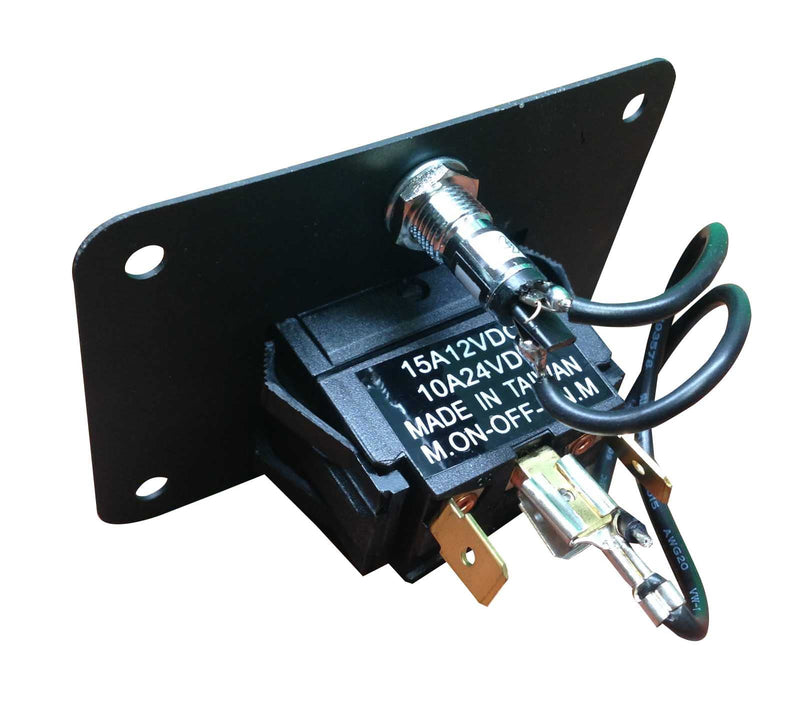 Marine Boat Anchor Windlass Winch Switch Aluminum Plate 2 Way LED Light