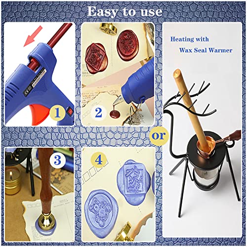 16 Count Gold Wax Seal Sticks for 0.44 Inch Glue Gun, Non-Toxic, Flexible, Durable, Suitable for Wedding Invitations, Cards, Envelopes