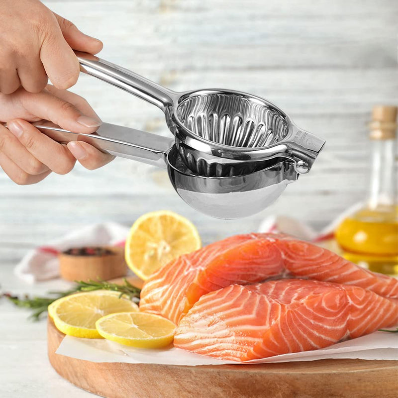 Upgraded Lemon Squeezer Meidong Super Stainless Steel 304 Hand Press Juicer Manual Citrus for Juicing Lemon ＆ Limes, Vegetables Large
