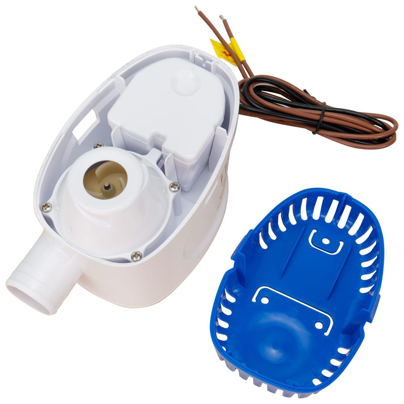 Sanuke 1100GPH Automatic Bilge Pump 12V, Submersible Auto Water Pump with Built-in Float Switch, 29mm (1-1/8") Outlet, Marine Bilge Pump for Boats, Ponds, Pools, Caravan RV | Self-operated Bilge Pumps for Boats, Built-in Float Switch, Low Noise, Electr...