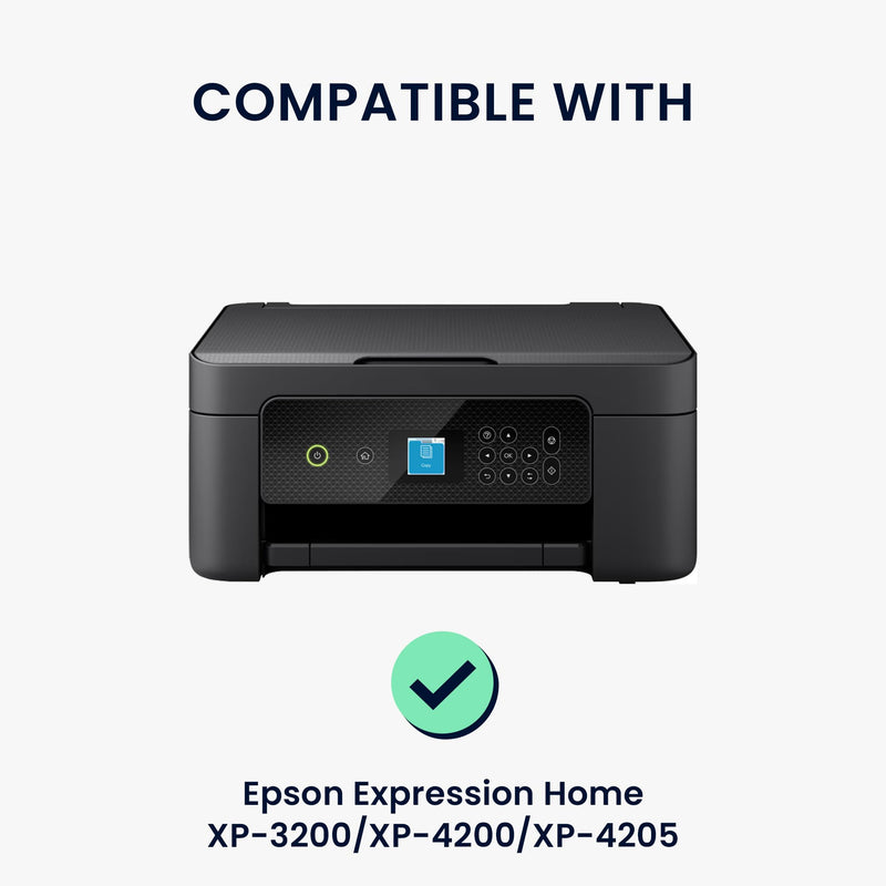 kwmobile Linen Printer Cover Compatible with Epson Expression Home XP-3200 / XP-4200 / XP-4205 Case - Good Story Yellow/Orange/Red Good Story 06-29-09