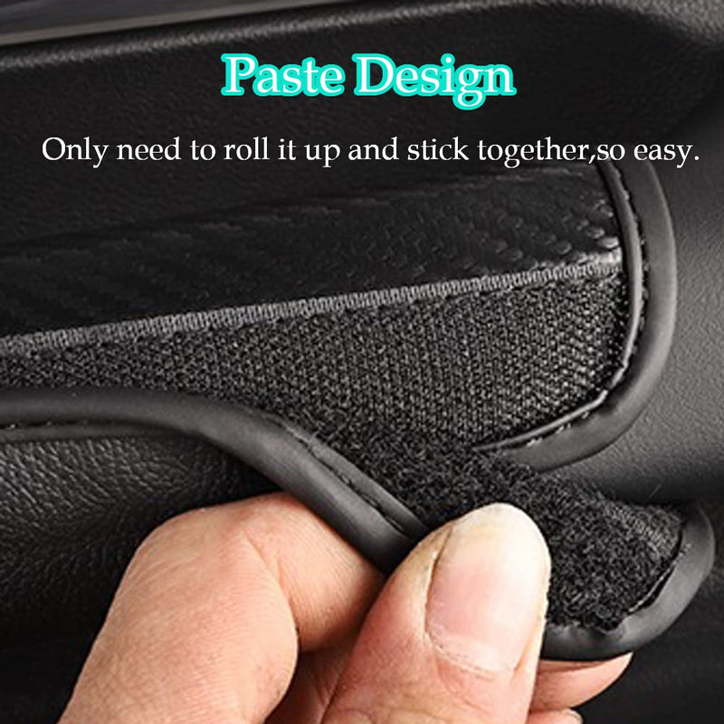 Car Grab Handle Cover,Soft Car Handle Protector,Car Grip Gloves, PU Leather Material,Interior Accessories for Most Cars,2Pcs Black Stitches