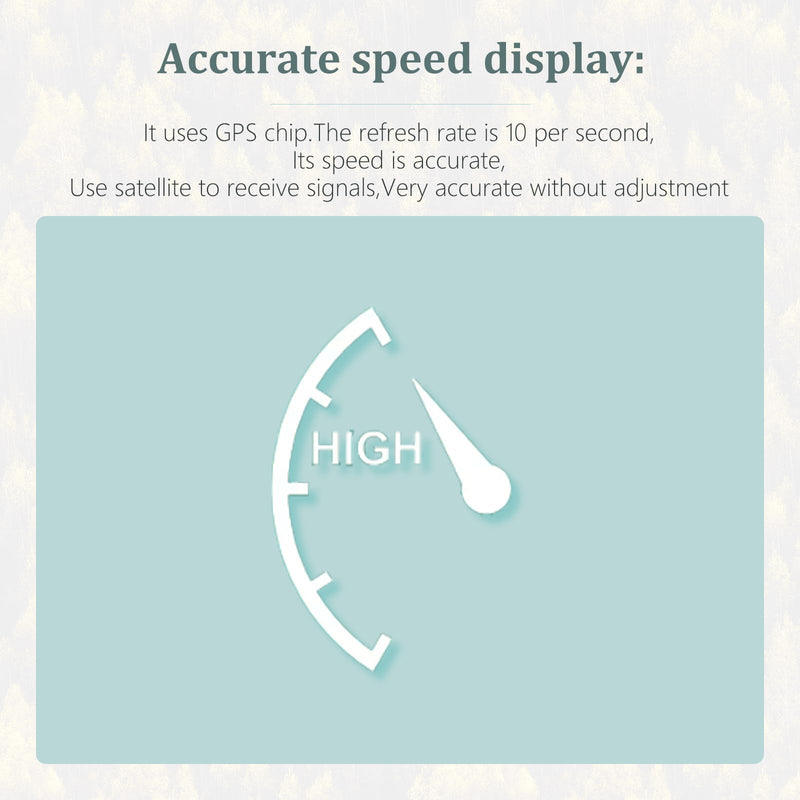 Speedometer HUD, GPS Digital Speed Meter with MPH, Head Up Display for All Cars, USB Cable Plug & Play