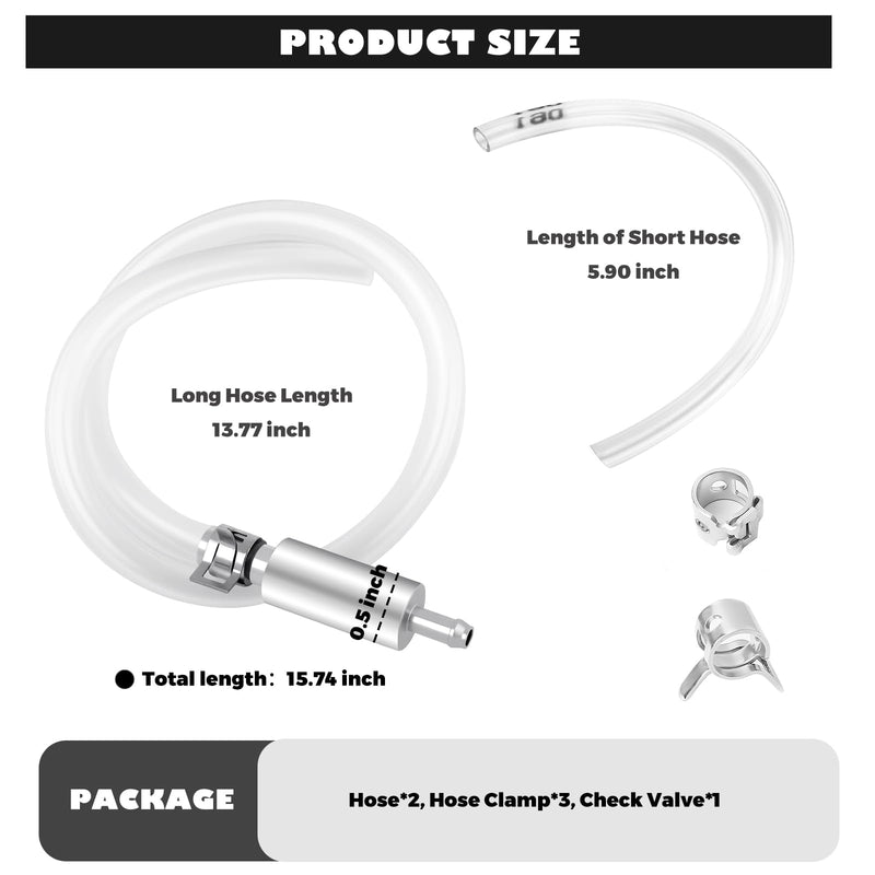 Car Brake Bleeder Hose Kit,Practical Brake Bleed Hose Kit with One Way Check Valve & Clamp for Bleeding Repair,Professional Car Accessories Cars & Motorcycle Brakes Bleeder Kits
