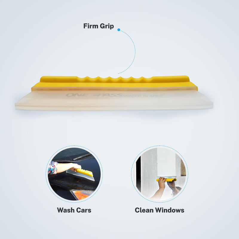 SM Arnold Premium 12-Inch Superflex Waterblade - Patented One Pass T-Bar Edge, Car Wash Squeegee, Scratch-Free Silicone Blade | Efficient Water Removal for Vehicles, Windows, and Household Cleaning