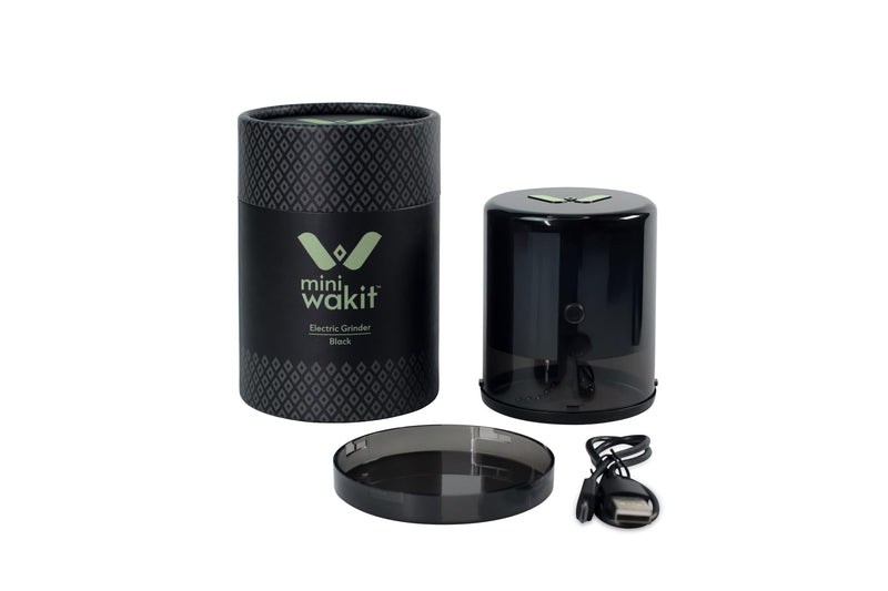 Mini Wakit Grinder (Black) – Rechargeable Electric Herb Grinder with Patented Ball & Chain Technology for Effortless Grinding – Compact, Easy-to-Use, Ideal for Kitchen, Herbs, and Spices