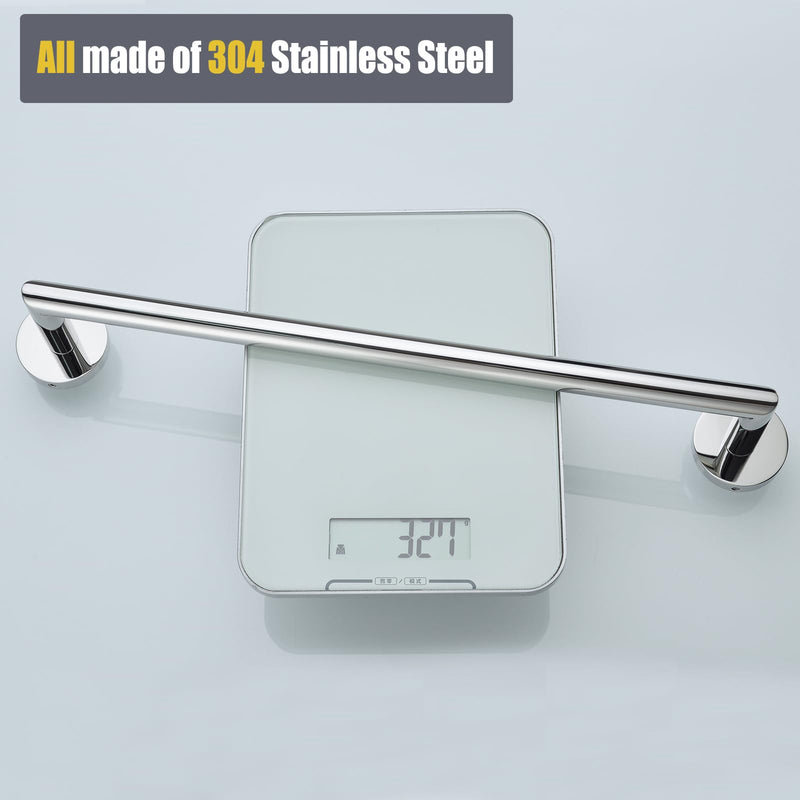 Bathroom Towel Bar, Bath Accessories Thicken Stainless Steel Shower Towel Rack for Bathroom, 18 Inch Towel Holder Wall Mounted Chrome Finish,96018-2-18C. Polished Chrome