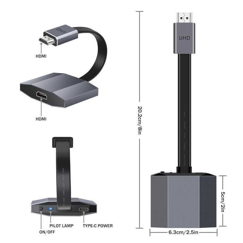4K Gaming Upscaler & Enhancer, Convert 1080p Image Without Delay 4K@60fps | Improve Game Experience and Visual Quality,For Nintendo Switch/Xbox/Gamecube/Dreamcas/PlayStation 3/Wii U/SNES/Genesis /PS3