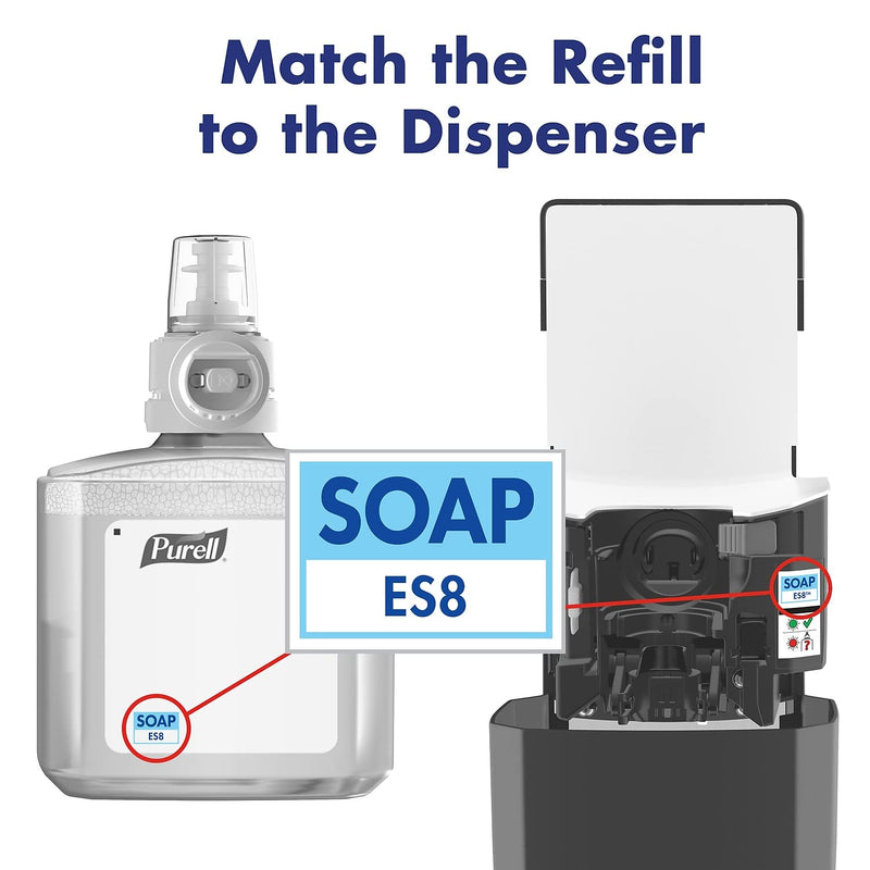 PURELL ES8 Automatic Soap Dispenser, Graphite, for 1200 mL PURELL ES8 HEALTHY SOAP Refills (Pack of 1) - 7734-01 - Manufactured by GOJO, Inc. 1 Count (Pack of 1)