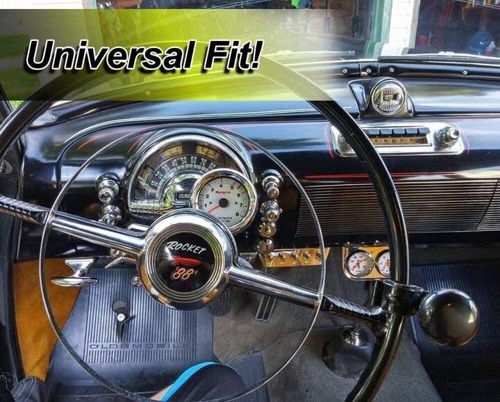 Zento Deals Classic Black Universal Fit Vehicle Steering Wheel Suicide Spinner Premium Quality Power Handles (Black 1) black 1