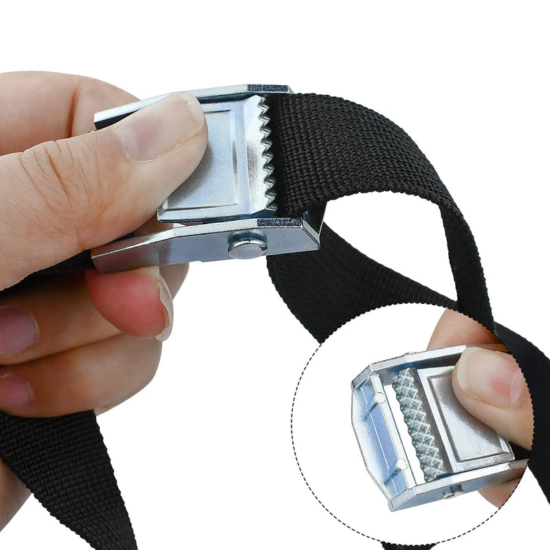 2PCS Lashing Straps with Buckles Adjustable, Up to 600lbs,Tie Down Straps for Motorcycle, Cargo, Trucks,Trailer,Luggage (1" x 3.3') 1" x 3.3'