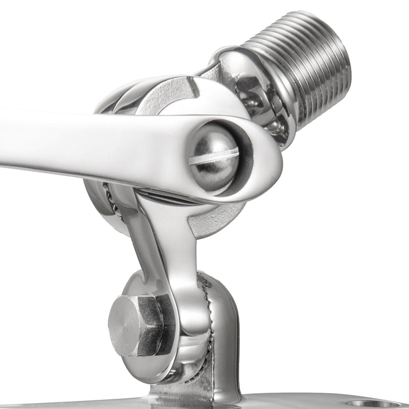 Heavy Duty High Strength 316 Stainless Steel Marine VHF Antenna Mounts, Adjustable Base Mounts Ratchet