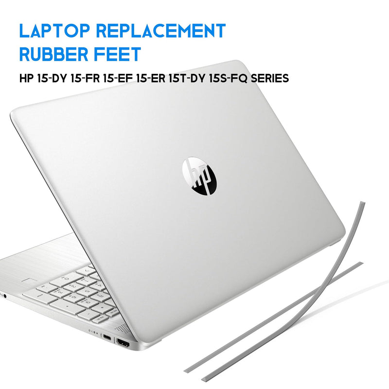 2PC Replacement Laptop Rubber Feet Strips for HP 15-DY 15T-DY 15-EF 15-ER 15-FR 15S-FQ TPN-Q222 Q230 Series Laptop, New Replacement HP Rubber Feet Strips