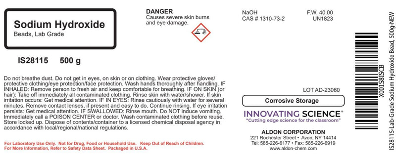 Lab-Grade Sodium Hydroxide Bead, 500g - The Curated Chemical Collection