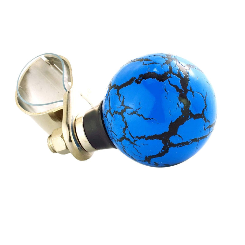 Steering Wheel Knob Spinner Round Ball Suicide Turning Driving Power Handle Universal Fit Most Vehicles Cars Trucks Tractors Mowers Forklifts Boat Golf Carts (Blue) Blue
