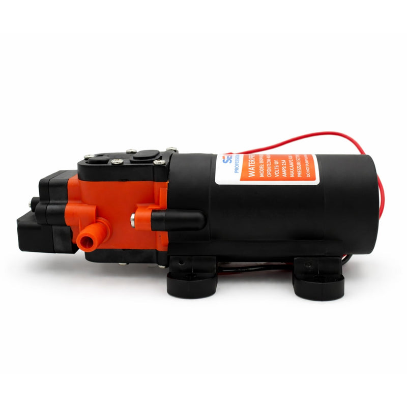 SEAFLO 21-Series Water Pressure Diaphragm Pump - 12V DC, 1.2 GPM, 35 PSI with Adjustable Pressure Switch, Self-Priming, Quiet Operation for RV, Boat, and Off-Grid Applications 1.2 GPM - 35 PSI