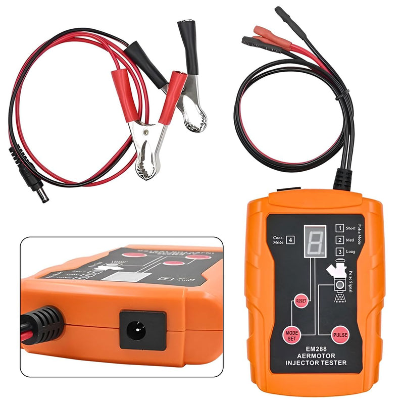 Car Fuel Injector Tester Cleaner Tool Kit, 12V Vehicle DIY Cleaning Testing Tool with 6 Cleaning Adapters & 8 Pulse Modes, Automotive Accessories, Universal for SUV Sedan Truck
