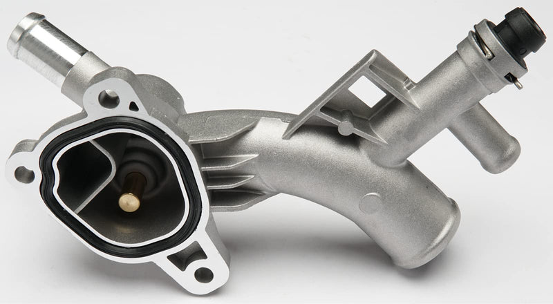 Aluminum Engine Coolant Thermostat Housing Water Outlet Kit with Coolant Reservoir Inlet Hose Compatible with 2011-2021 Chevy Cruze Sonic Trax, Buick Encore 1.4L Replaces 25193922, 902-846, 13251447 Water Outlet & Inlet Hose